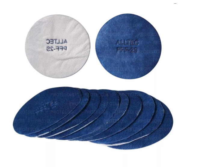 Kit com 10 Refis de Filtro PFF2 N95 – Poeiras e Névoas | Compatível com Máscaras Alltec e Destra